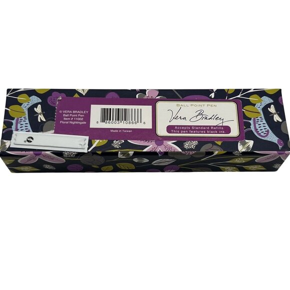 Vera Bradley NEW Floral Nightingale Refillable Ball Point Pen Gift Box Holiday - Picture 5 of 8